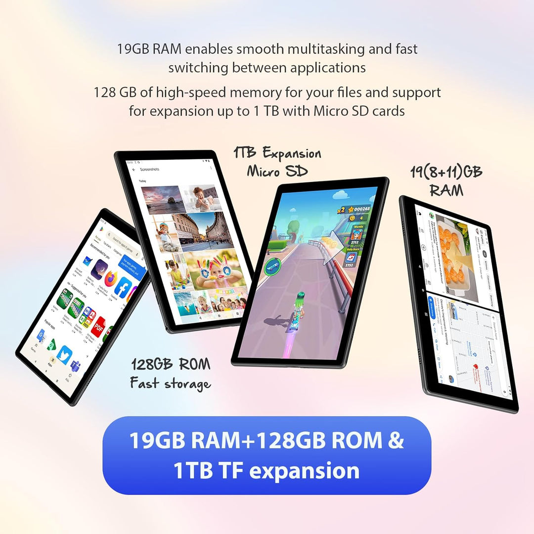 Android Tablet, 10 Inch Android 12 Tablet, 8GB RAM 128GB ROM, 1TB